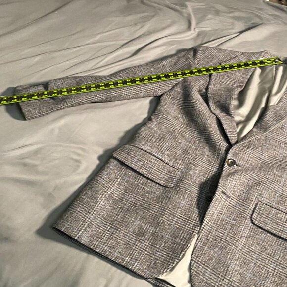 Lord & Taylor Fifth Avenue Collection Mens Blazer Jacket 40R Camel Hair Plaid - Picture 10 of 16